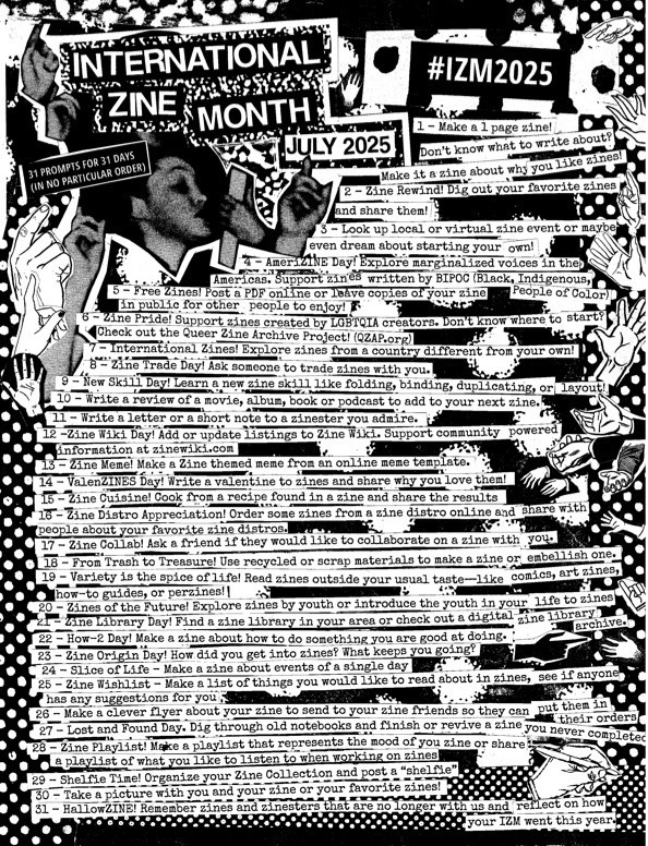 International Zines Month poster