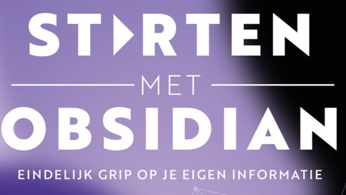 Een paarse achtergrond toont grote letters die een boodschap overbrengen terwijl er grafische elementen zichtbaar zijn die een gevoel van structuur en organisatie creëren